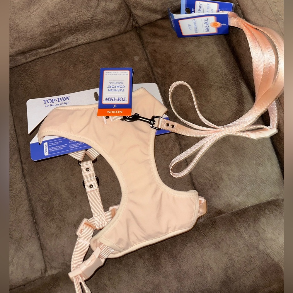 Matching dog harness and lease size medium
